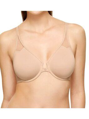 Wacoal Front Close Racerback Underwire Bra Beige Size 36B Style 65124